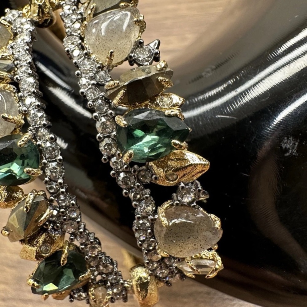 Alexis Bittar Multicolor Swarovski Crystal Bracelet in gold tone setting - Picture 6 of 11